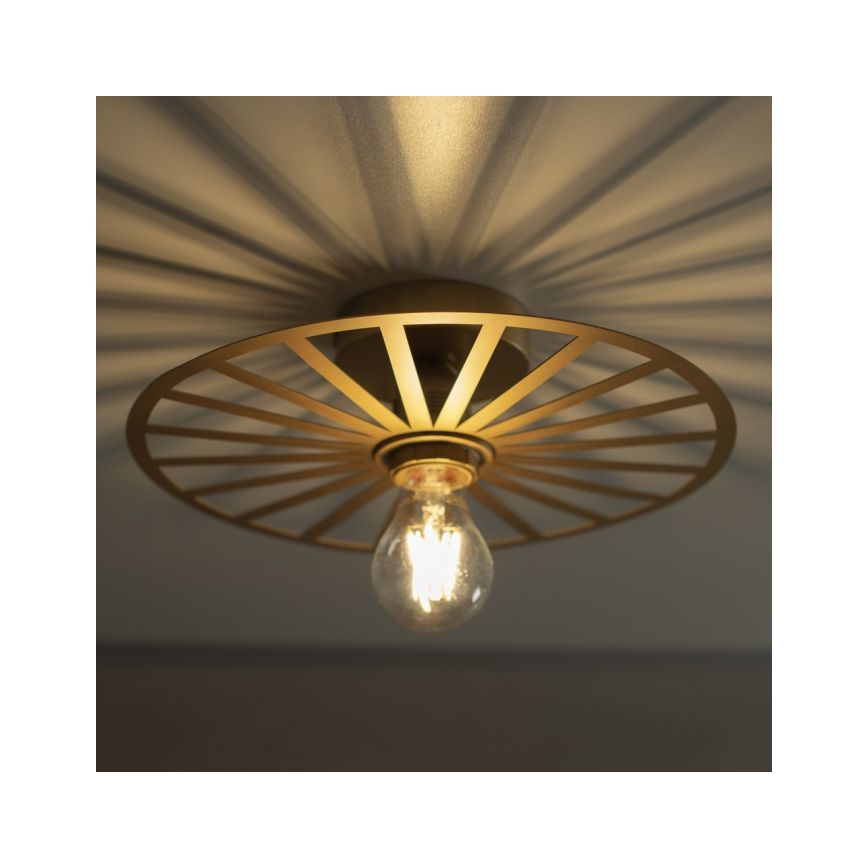 JUST LIGHT. 15635-60 - Plafonnier SPIKE 1xE27/40W/230V d. 30 cm laiton