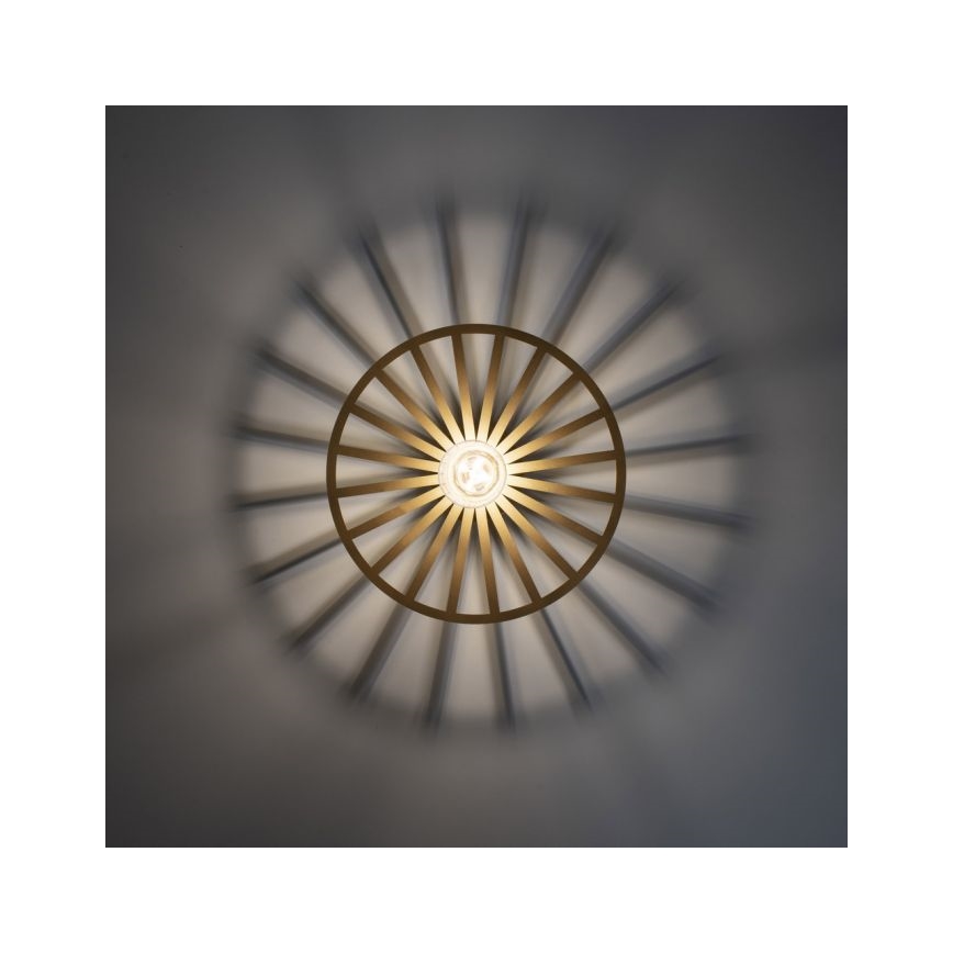 JUST LIGHT. 15635-60 - Plafonnier SPIKE 1xE27/40W/230V d. 30 cm laiton