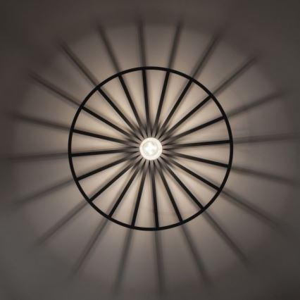 JUST LIGHT. 15636-18 - Plafondlamp SPIKE 1xE27/40W/230V diameter 50 cm zwart