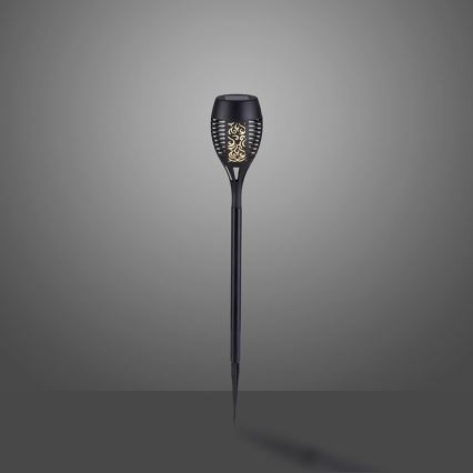 JUST LIGHT. 19106-18-3 - LOT 3x Éclairage solaire FACKEL LED/0,24W/1,2V 200 mAh IP44 noir