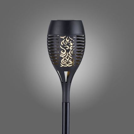 JUST LIGHT. 19106-18-3 - LOT 3x Éclairage solaire FACKEL LED/0,24W/1,2V 200 mAh IP44 noir