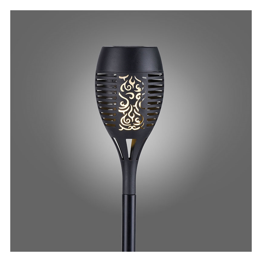 JUST LIGHT. 19106-18-3 - LOT 3x Éclairage solaire FACKEL LED/0,24W/1,2V 200 mAh IP44 noir