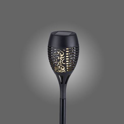 JUST LIGHT. 19106-18-3 - LOT 3x Éclairage solaire FACKEL LED/0,24W/1,2V 200 mAh IP44 noir