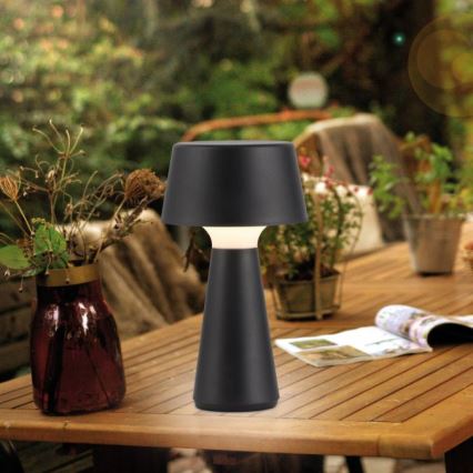 JUST LIGHT. 19260-18 - LED dimbare touch buitenlamp ABERA LED/3W/3,7V 2000 mAh USB IP54 zwart