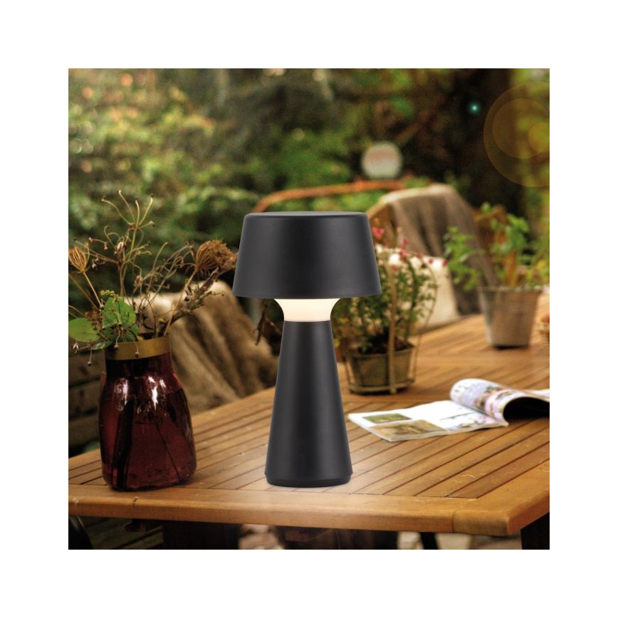 JUST LIGHT. 19260-18 - LED Dimbaar aanraken buitenshuis lamp ABERA LED/3W/3,7V 2000 mAh USB IP54 zwart