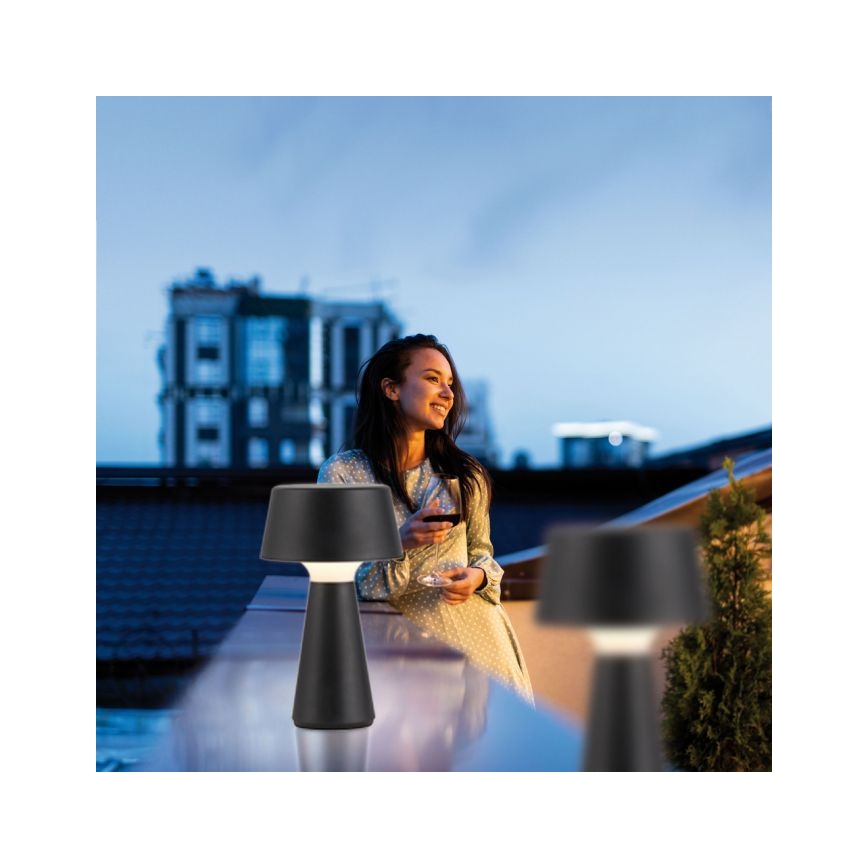 JUST LIGHT. 19260-18 - LED Dimbaar aanraken buitenshuis lamp ABERA LED/3W/3,7V 2000 mAh USB IP54 zwart
