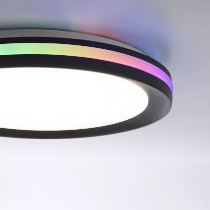 JUST LIGHT. 7509018 - LED RGBW Dimbare plafondlamp GANGES LED/24W/230V 2700-5000K + afstandsbediening