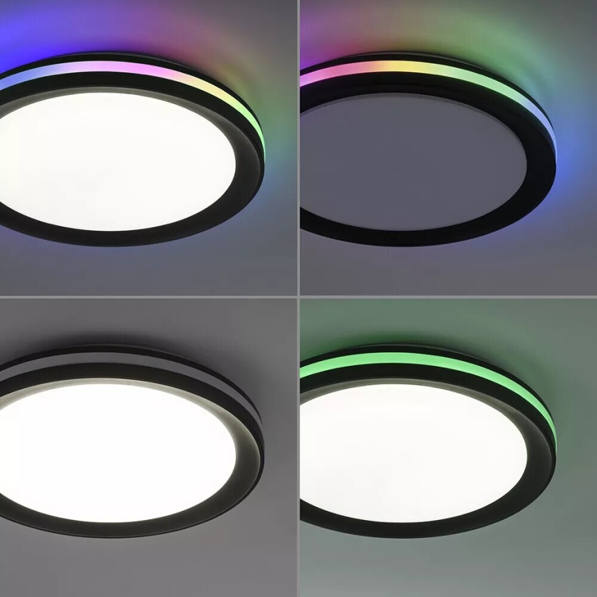 JUST LIGHT. 7509018 - LED RGBW Dimbaar plafondlamp GANGES LED/24W/230V 2700-5000K + afstandsbediening