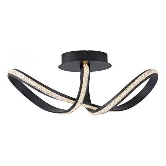 JUST LIGHT. 8475-18 - Dimbare LED bevestigde hanglamp BRILLA LED/29W/230V zwart