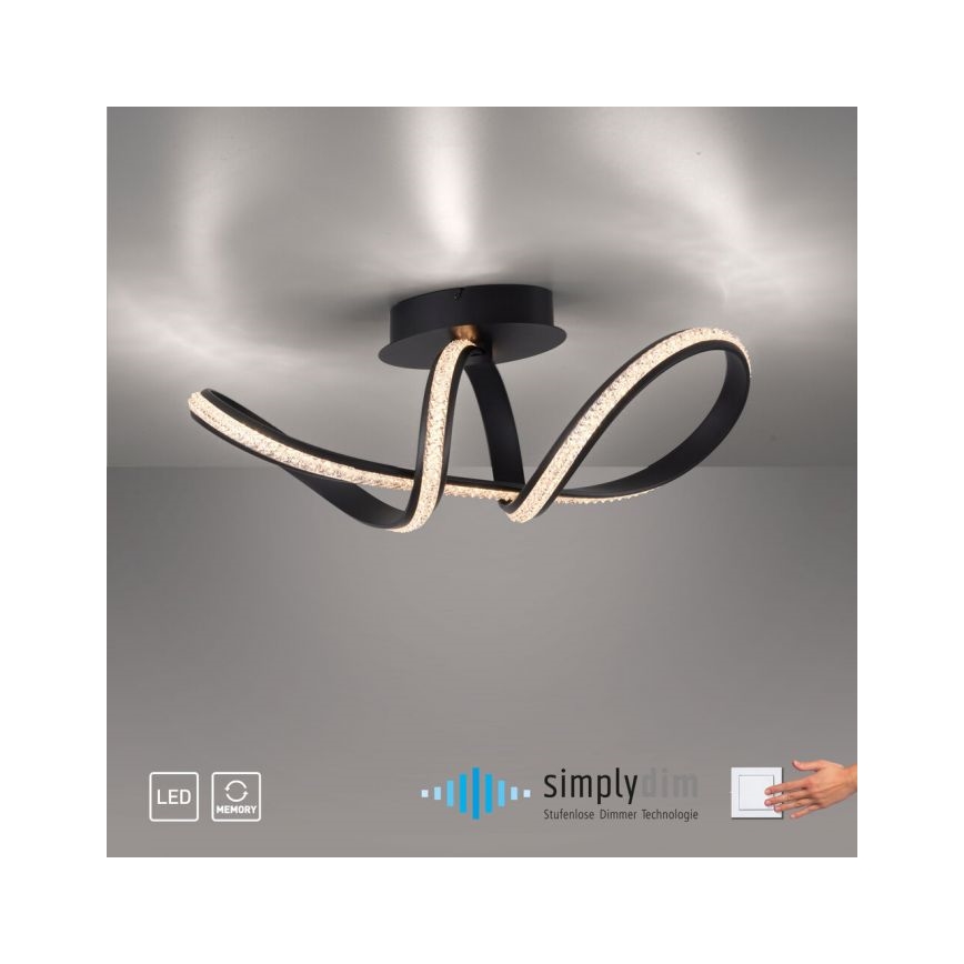 JUST LIGHT. 8475-18 - Dimbare LED bevestigde hanglamp BRILLA LED/29W/230V zwart