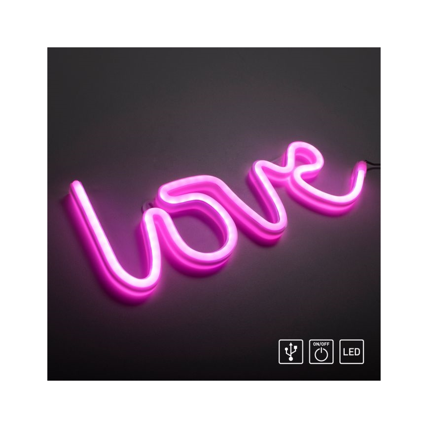 JUST LIGHT. 85021-87 - Décoration murale néon NEON LED/6,5W/5V Love