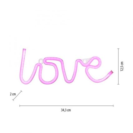 JUST LIGHT. 85021-87 - Décoration murale néon NEON LED/6,5W/5V Love