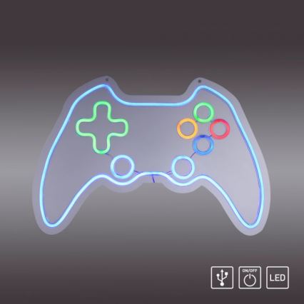 JUST LIGHT. 85022-70 - Décoration murale néon NEON 1xLED/6,5W/5V gamer