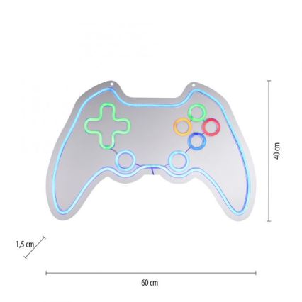 JUST LIGHT. 85022-70 - Décoration murale néon NEON 1xLED/6,5W/5V gamer