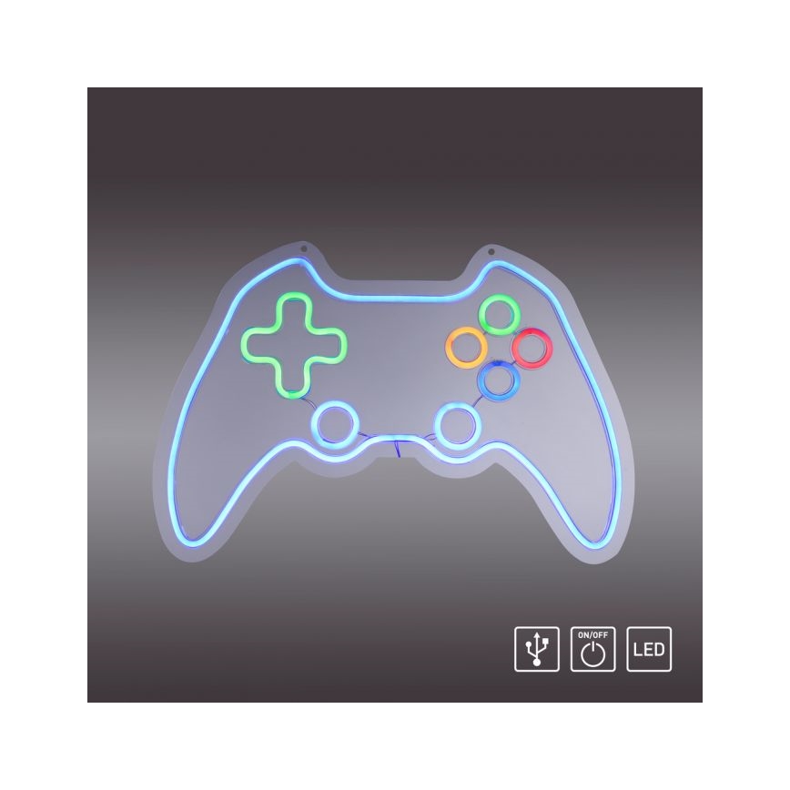 JUST LIGHT. 85022-70 - LED Neon-wanddecoratie NEON 1xLED/6,5W/5V gamer