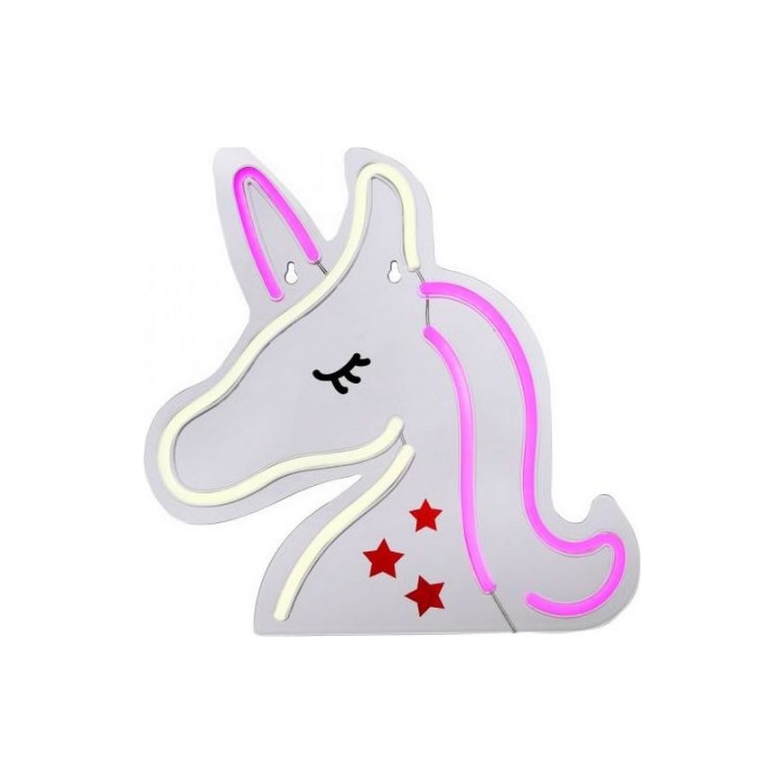 JUST LIGHT. 85025-70 - Décoration murale néon NEON LED/6,5W/5V Licorne