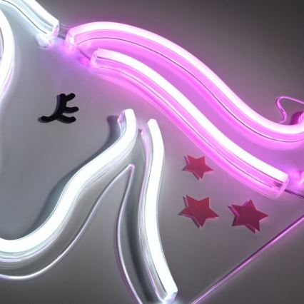 JUST LIGHT. 85025-70 - Décoration murale néon NEON LED/6,5W/5V Licorne