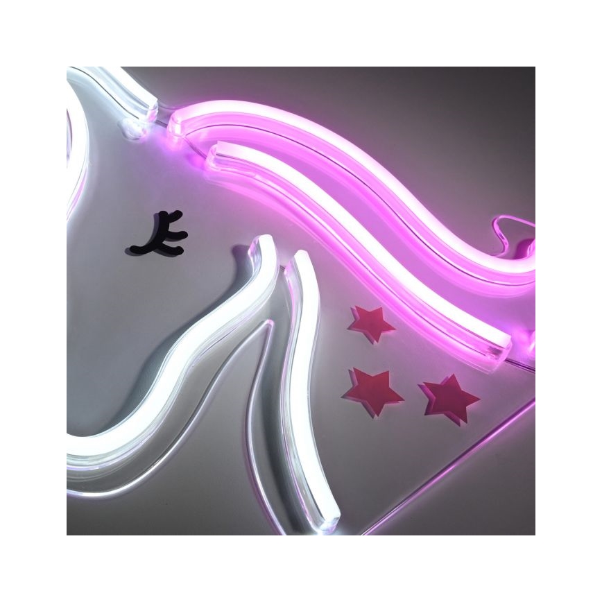 JUST LIGHT. 85025-70 - Décoration murale néon NEON LED/6,5W/5V Licorne