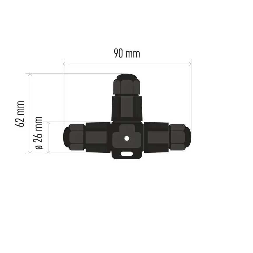Kabelverbinder T-stuk IP68
