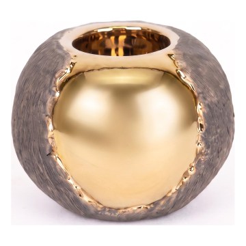 Kandelaar 7,5x10,5 cm goud/bruin