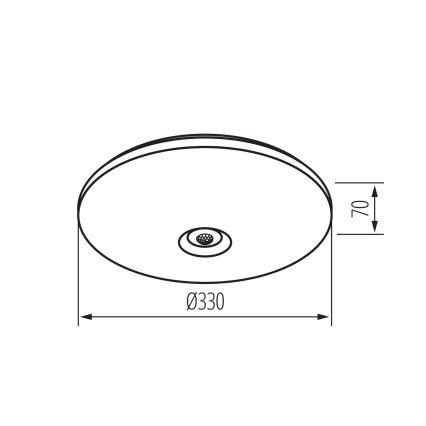 LED-plafondlamp met bewegings- en schemersensor FOGLER LED/17W/230V Ø 33 cm