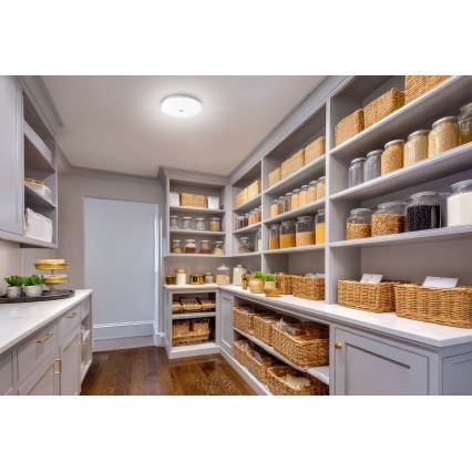 Plafonnier LED FOGLER LED/24W/230V Ø 38 cm, avec détecteur de mouvement et capteur crépusculaire