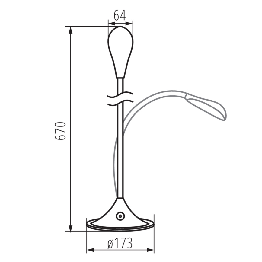 Lampe de table flexible à intensité variable FRANCO LED/6,8W/230V blanc