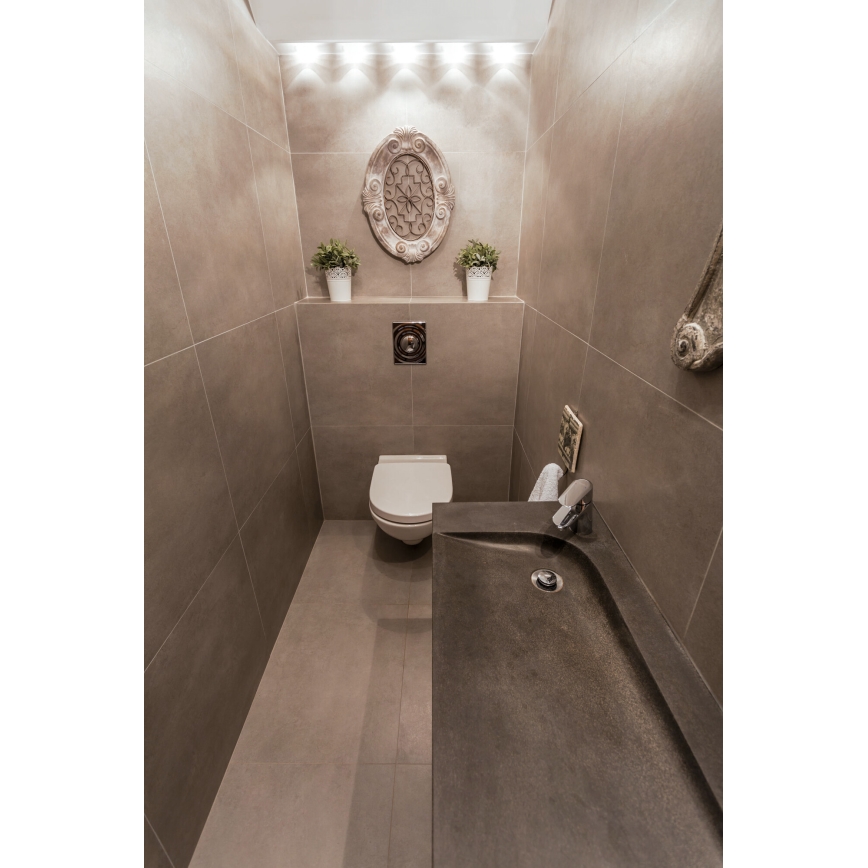 Hangende LED plafondverlichting voor buiten IMBER LED/1W/12V 3000K diameter 3 cm 40 lm IP65 zilver