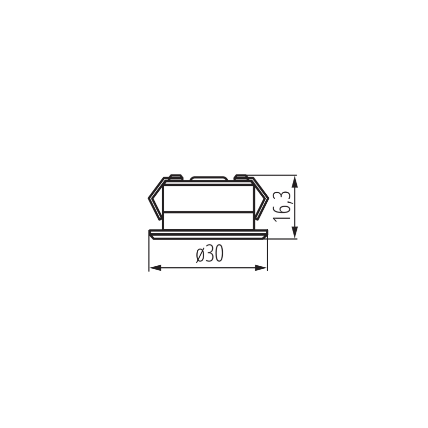 Spot encastrable extérieur IMBER LED/1W/12V 3000K d. 3 cm 40 lm IP65 blanc