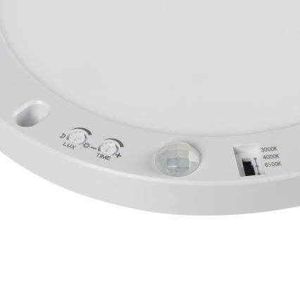 LED Plafond-/inbouwlamp met bewegingssensor 2-in-1 ERGA LED/17W/230V 3000/4000/6500K wit