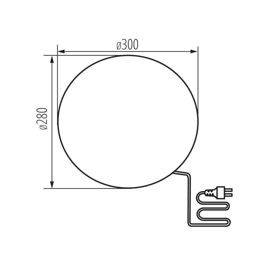 Buitenlamp STONO 1xE27/25W/230V Ø 30 cm IP65
