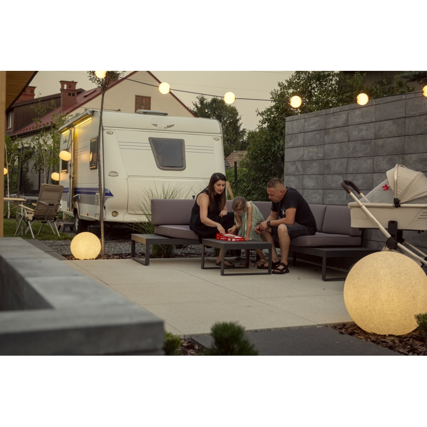 Buitenlamp STONO 1xE27/15W/230V Ø 20 cm IP65