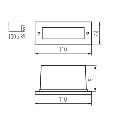 luminaire extérieur LED d'escalier LED/0,6W/230V IP54