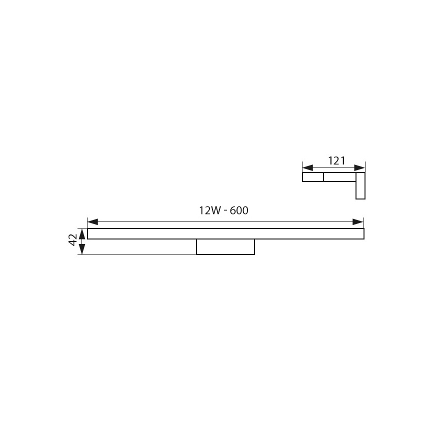 LED Badkamerspiegelverlichting ASTEN LED/12W/230V IP44 glanzend chroom