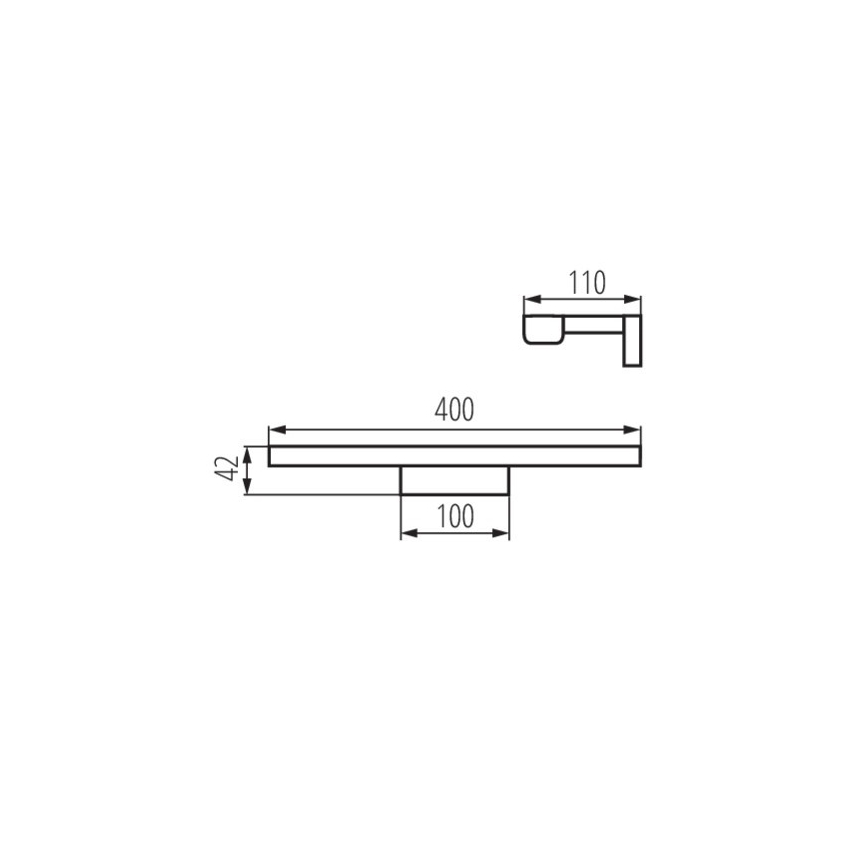 LED Badkamerverlichting Spiegel ASTEN LED/8W/230V IP44 zwart