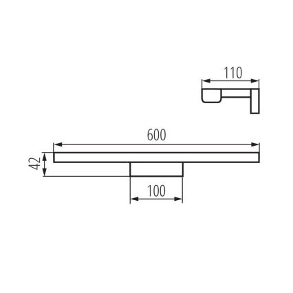 Éclairage de miroir LED salle de bain ASTEN LED/12W/230V IP44