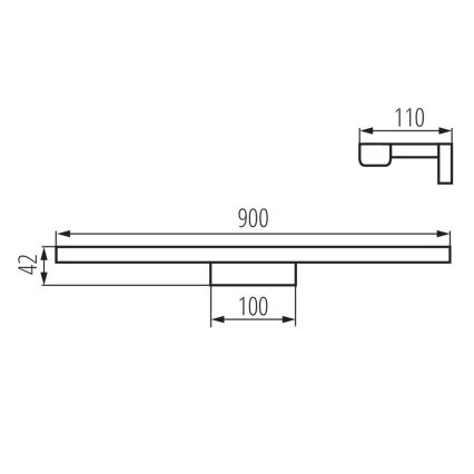 Éclairage LED de miroir de salle de bain ASTEN LED/15W/230V IP44 blanc