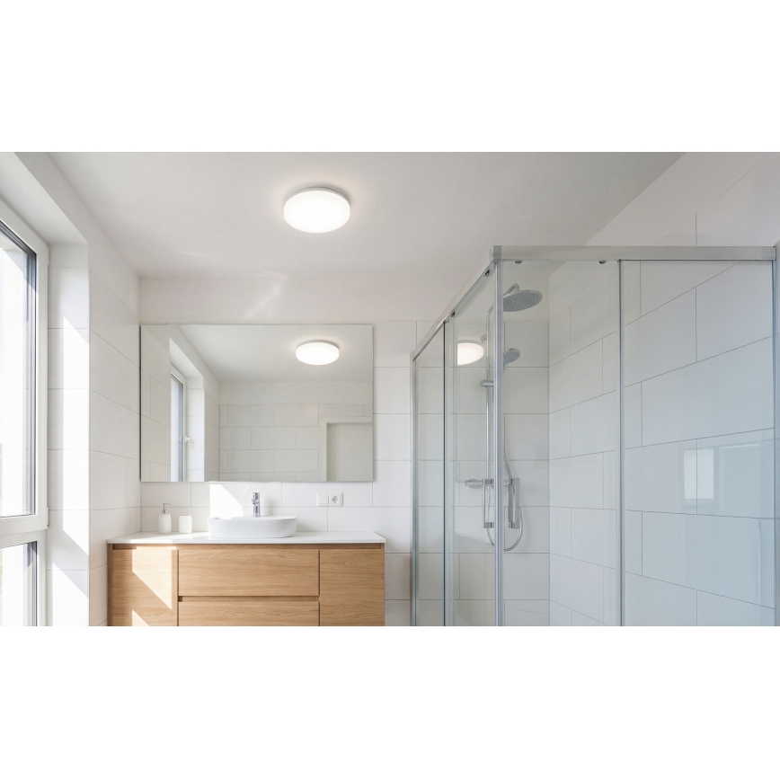LED plafondlamp met bewegings- en schemersensor VARSO LED/22/30W/230V 3000/4000/6500K Ø 33 cm IP54
