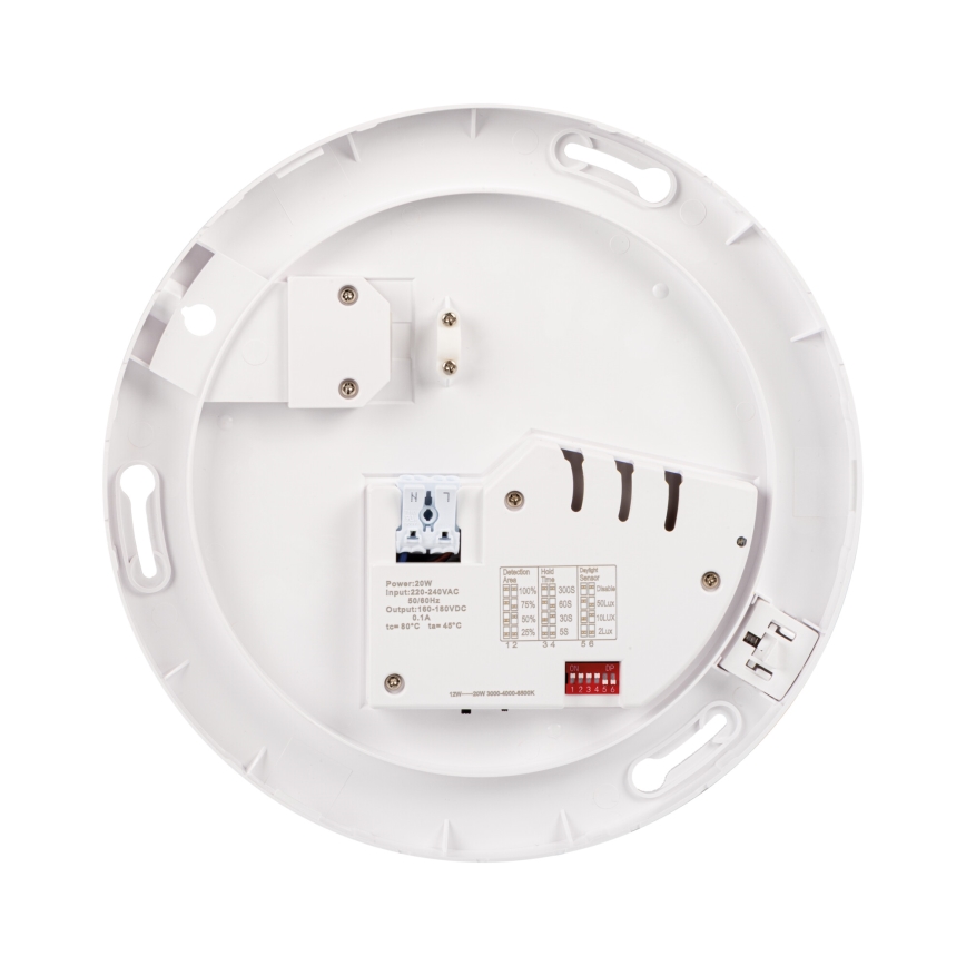 LED plafondlamp met bewegings- en schemersensor VARSO LED/22/30W/230V 3000/4000/6500K Ø 33 cm IP54