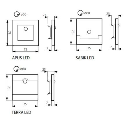 LED Trapverlichting met Sensor LED/0,8W/12V 3000K