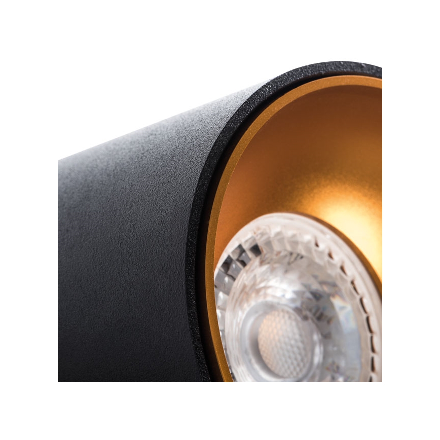 Spot RITI 1xGU10/10W/230V noir/doré