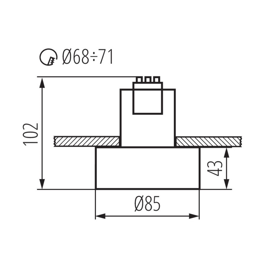 Spot encastrable LED MINI RITI 1xGU10/25W/230V blanc/doré