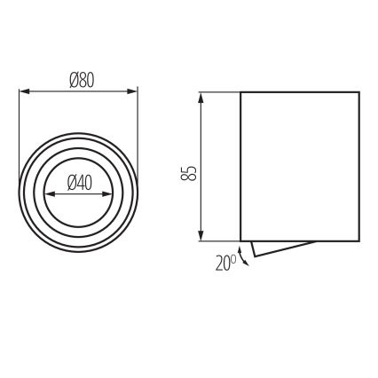Plafondspot BORD ONE 1xGU10/10W/230V zwart