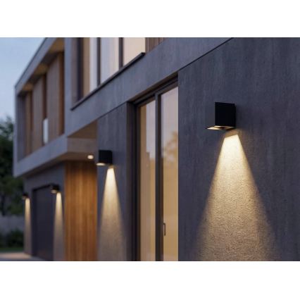 LED zonne-wandlamp met sensor REKA LED/3W/3,7V 1800 mAh 3000/4000/6500K IP65 zwart