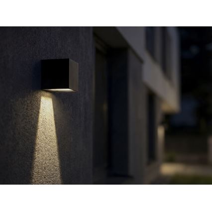 LED zonne-wandlamp met sensor REKA LED/3W/3,7V 1800 mAh 3000/4000/6500K IP65 zwart