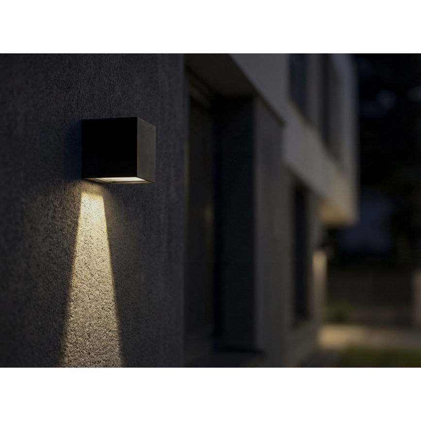 LED zonne-wandlamp met sensor REKA LED/6W/3,7V 1800 mAh 3000/4000/6500K IP65 zwart