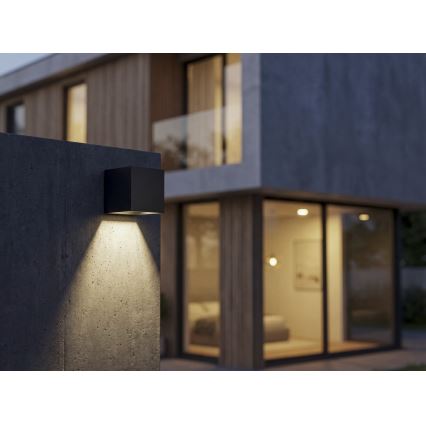 LED zonne-wandlamp met sensor REKA LED/6W/3,7V 1800 mAh 3000/4000/6500K IP65 zwart