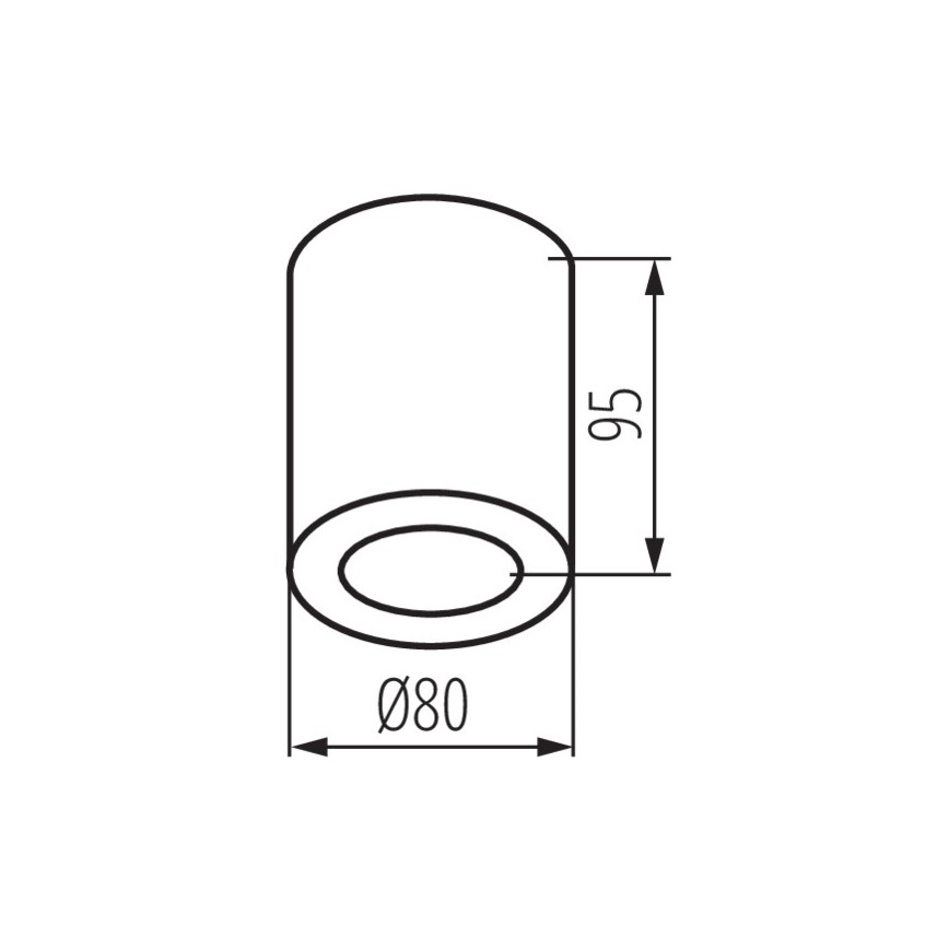 Kanlux 29242 - Badkamer plafondlamp SANI 1xGU10/10W/230V IP44 mat chroom