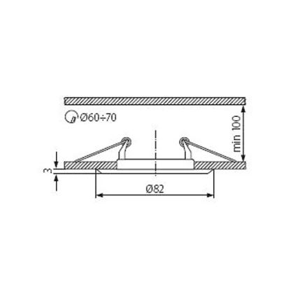 Luminaire encastrable 1xGX5,3/50W/12V