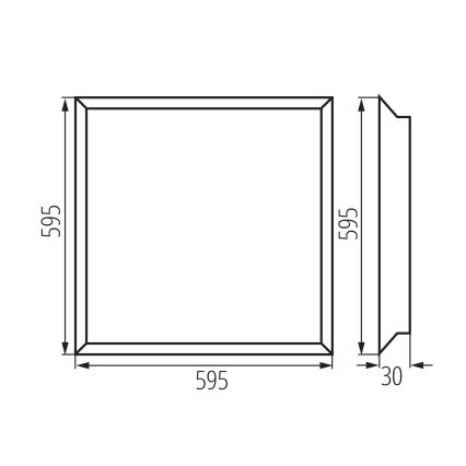 LED-Plafondpaneel BAREV ECO LED/36W/230V 4000K 60x60 cm